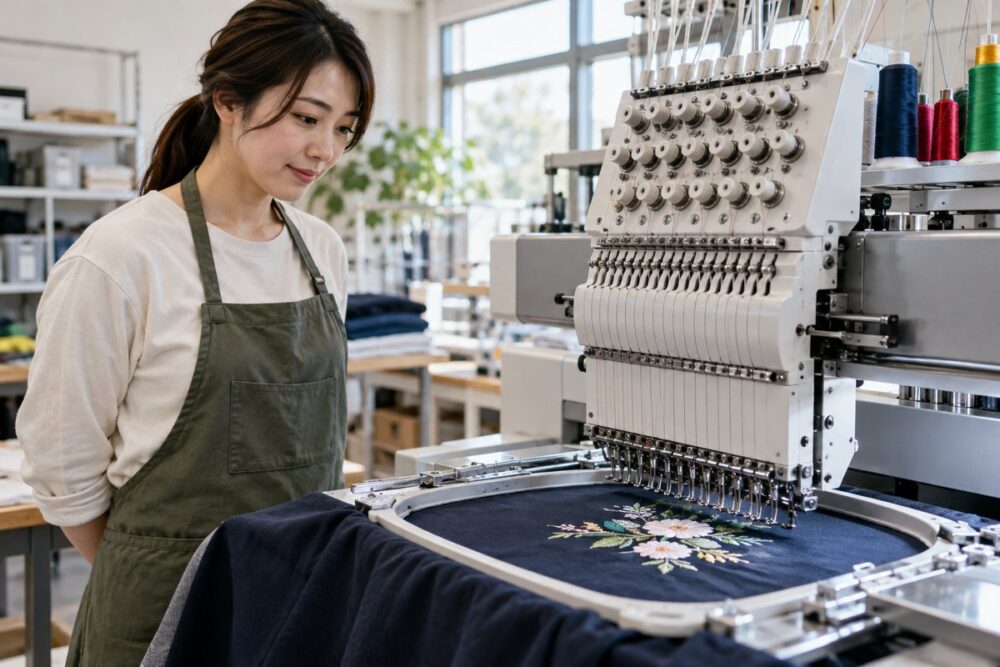 刺繍機の作業工程を想定したイメージ