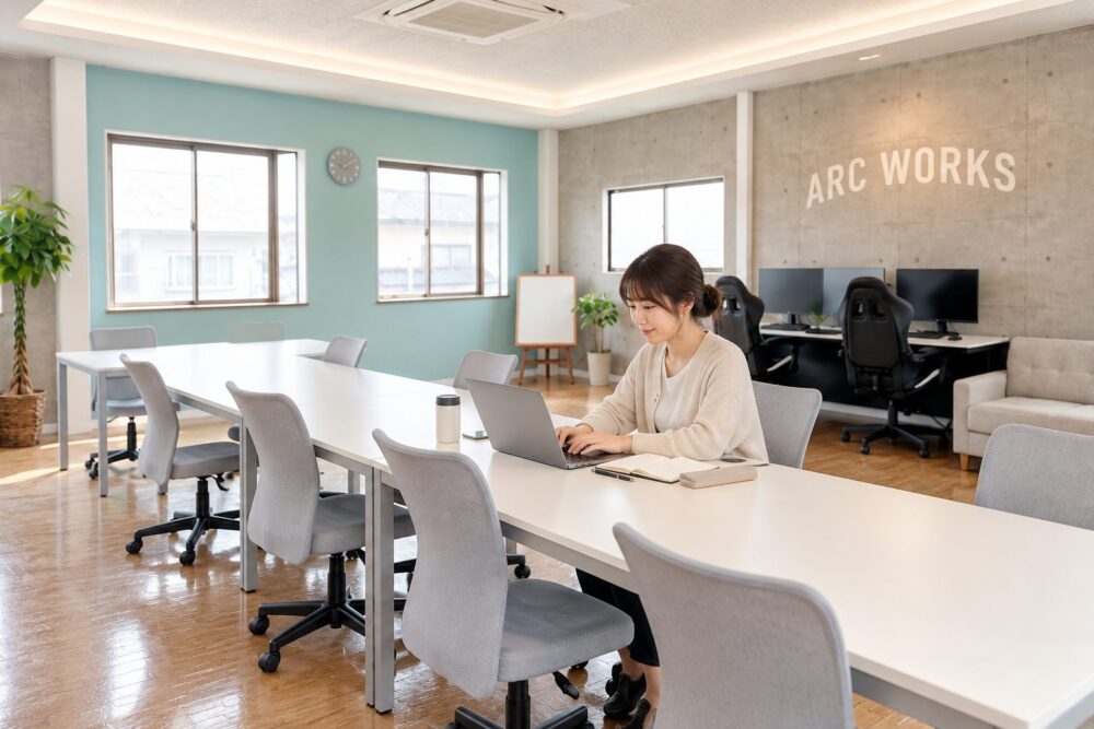 資料とメモを手元に置いて作業に取り組むイメージ